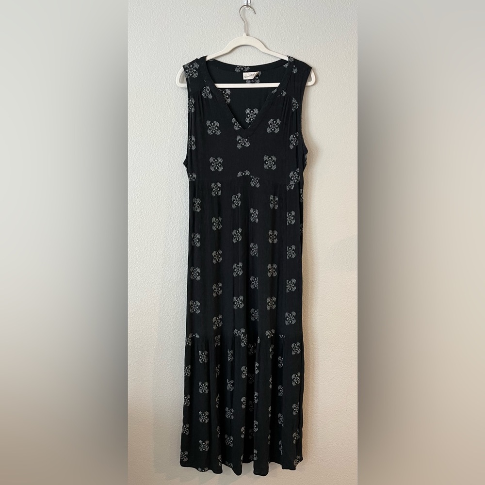 Universal Threads, Black Persian Print, Maxi Dress, Women’s Size XL
